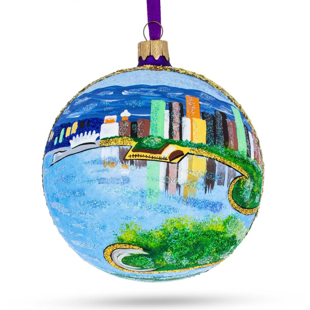 Stanley Park, Vancouver, Canada Glass Ball Christmas Ornament 4 Inches  |   Travel Ornaments Travel