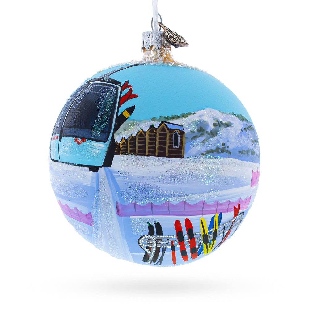 Steamboat Ski Resort, Colorado, Usa Glass Ball Christmas Ornament 4 Inches  |   Travel Ornaments Travel