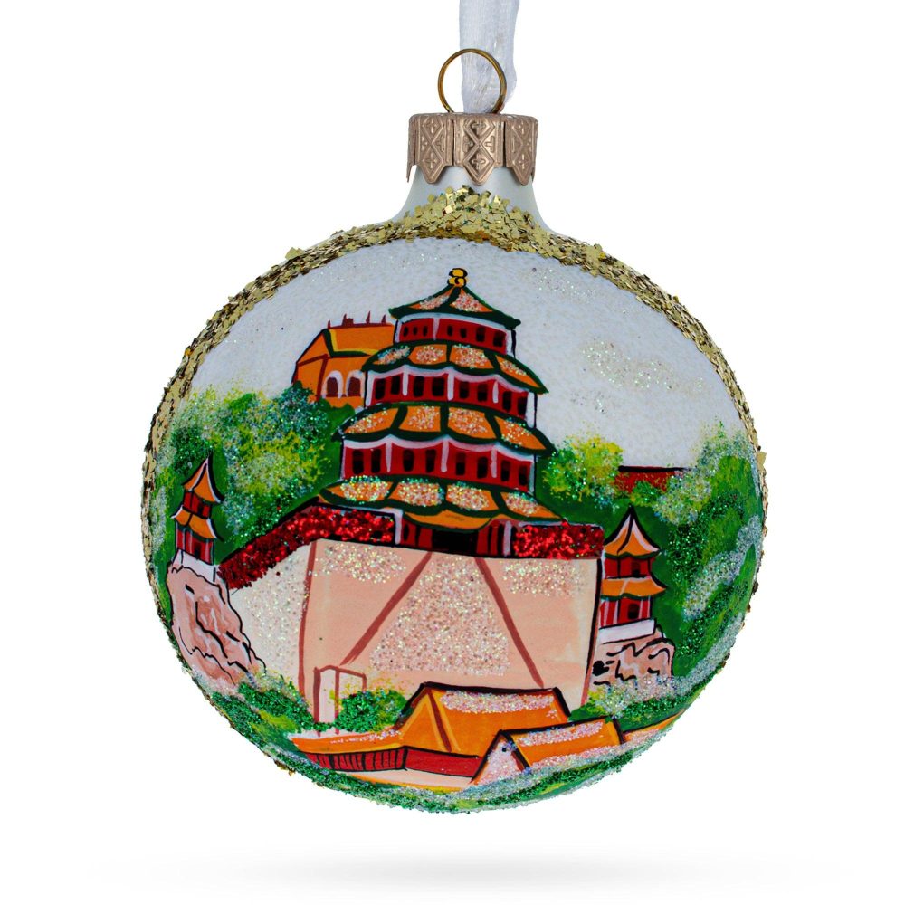 Summer Palace (Yiheyuan), Beijing, China Glass Ball Christmas Ornament 3.25 Inches  |   Travel Ornaments Travel