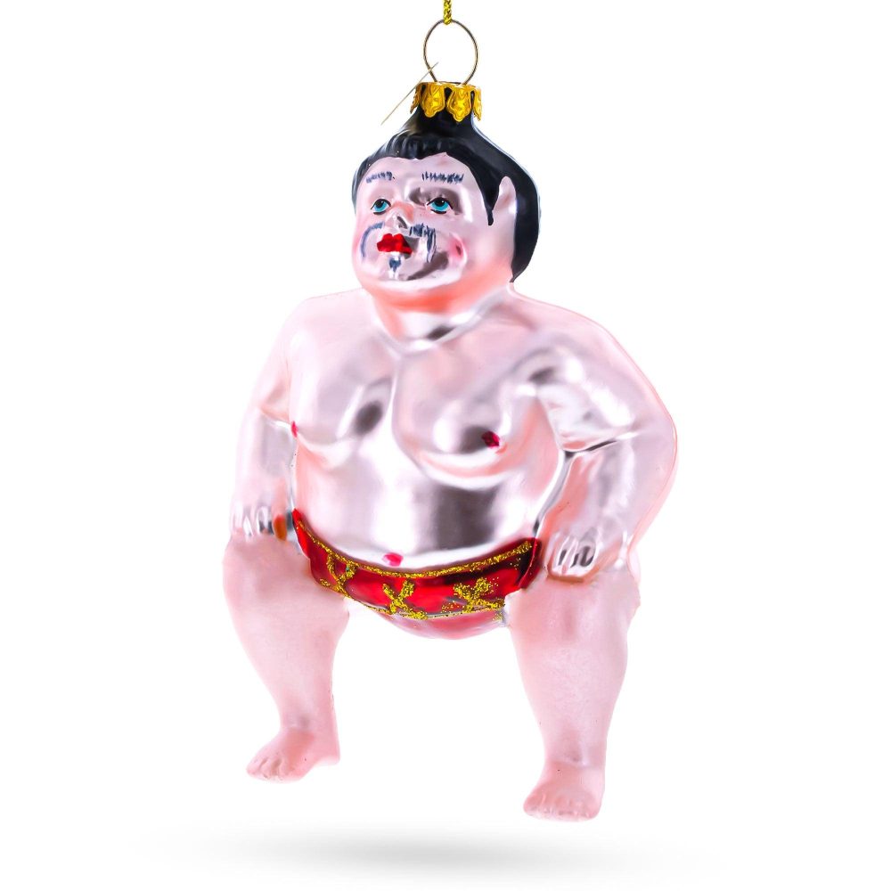 Sumo Wrestler Blown Glass Christmas Ornament  |   Personalized Ornaments Personalized