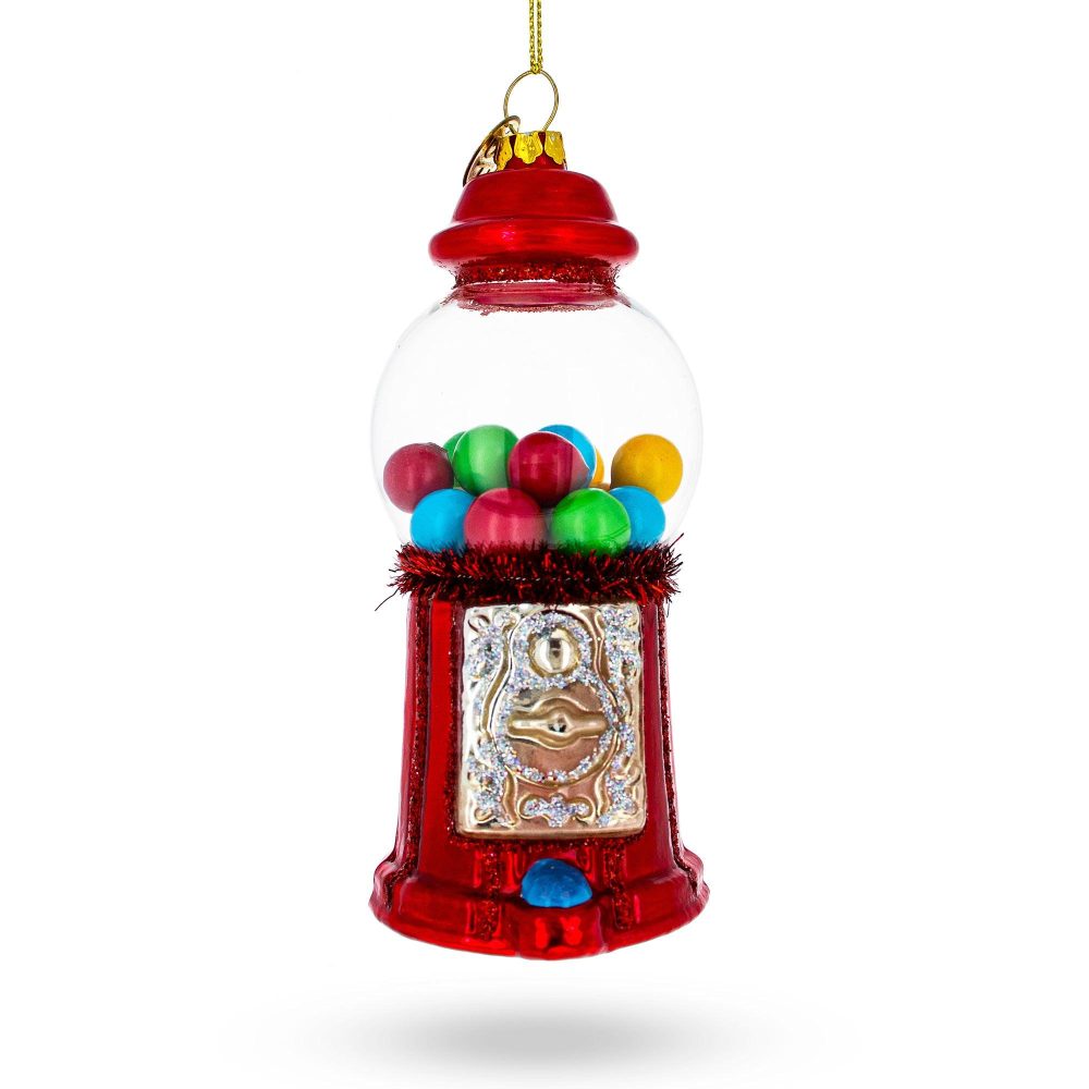 Sweet Candy Vending Machine Blown Glass Christmas Ornament  |   Food Food Food