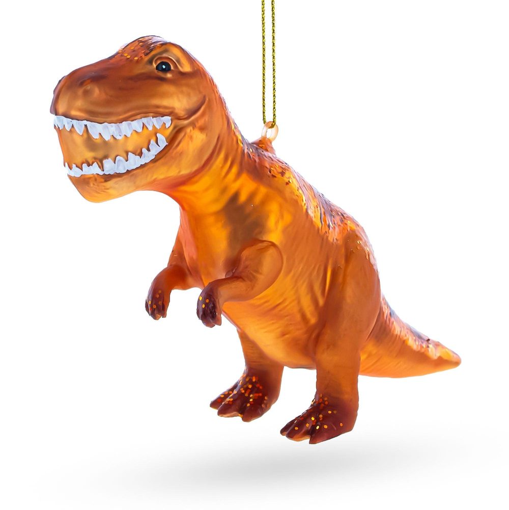 T-Rex Dinosaur Blown Glass Christmas Ornament  |   Animals Animals Animals