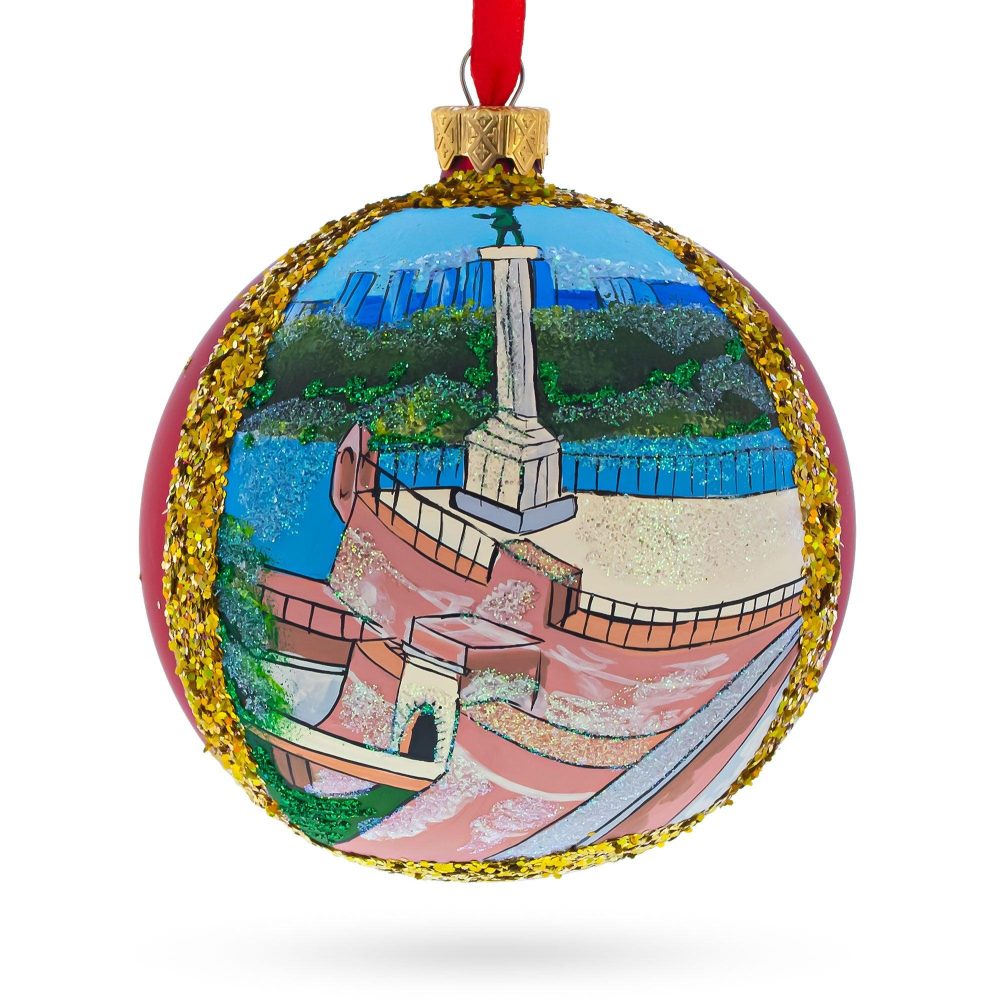 The Belgrade Fortress, Belgrade, Serbia Glass Ball Christmas Ornament 4 Inches  |   Travel Ornaments Travel