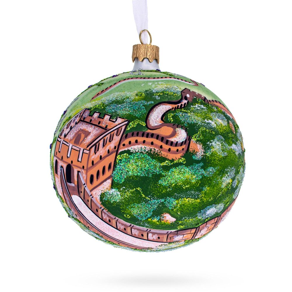 The Great Wall Of China Glass Ball Christmas Ornament 4 Inches  |   Travel Ornaments Travel