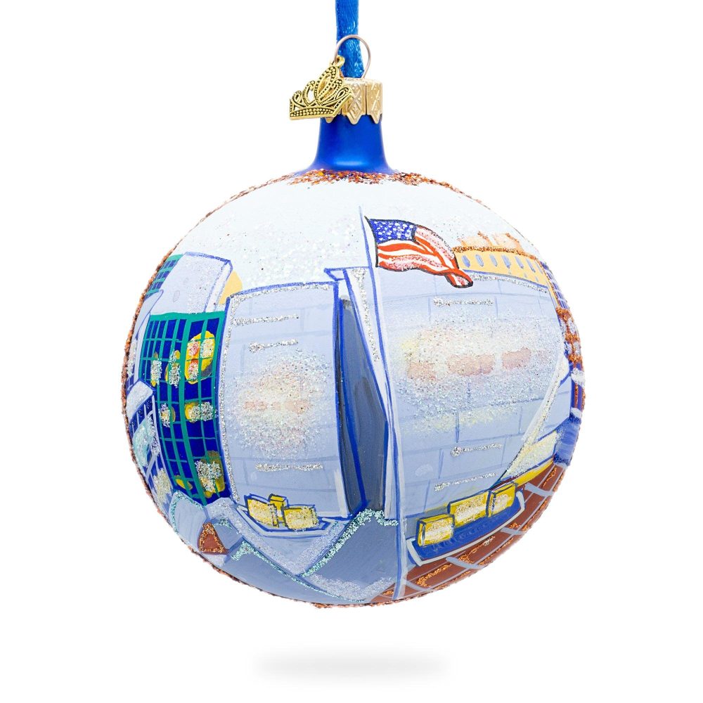 The National Wwii Museum, New Orleans, Louisiana, Usa Glass Ball Christmas Ornament 4 Inches  |   Travel Ornaments Travel