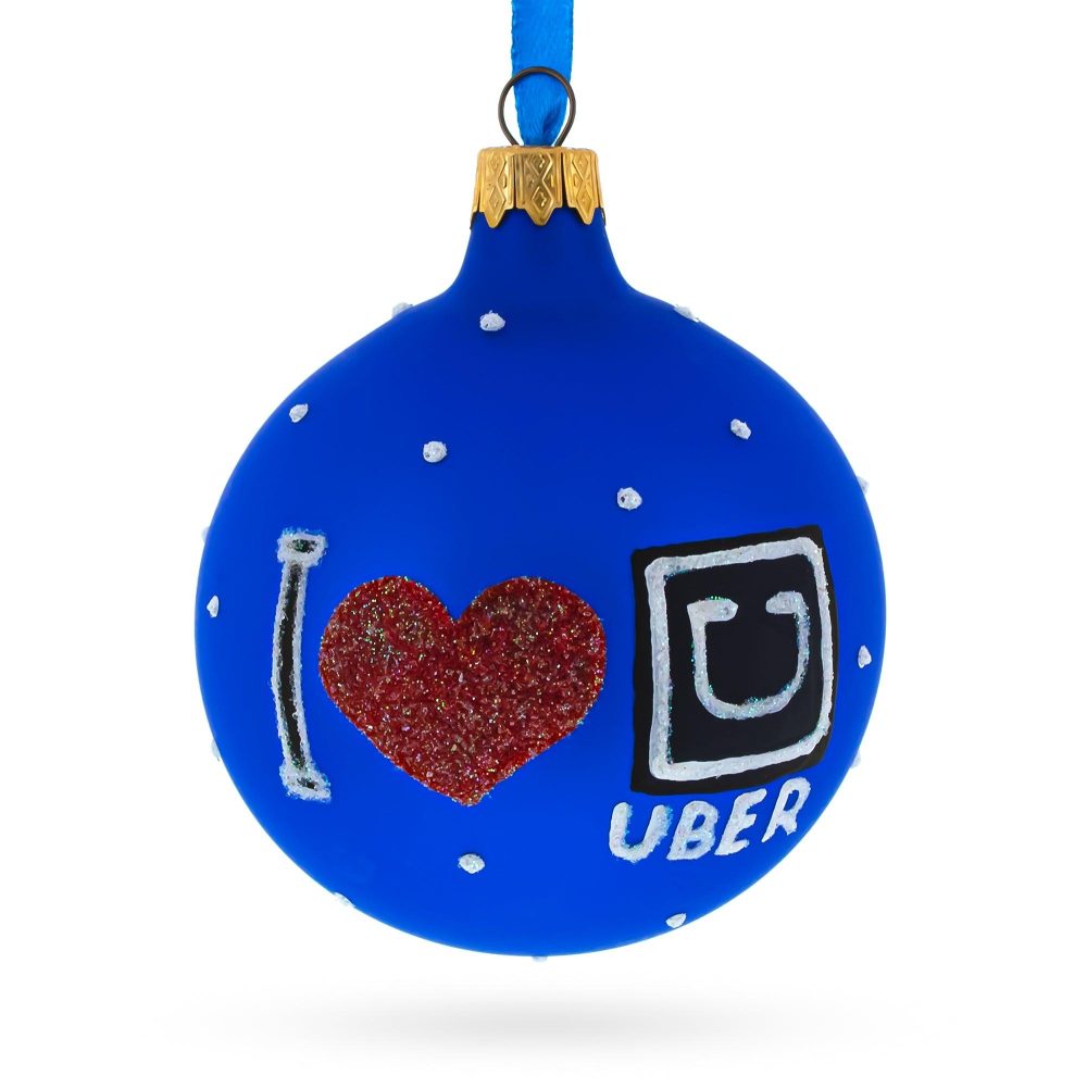 The Taxi Cab Blown Glass Ball Christmas Ornament 3.25 Inches  |   Occupations Occupations Occupations