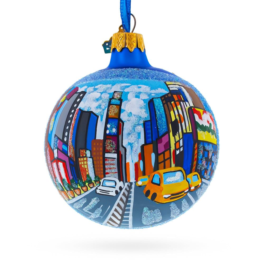 Times Square, New York City Glass Ball Christmas Ornament 3.25 Inches  |   Travel Ornaments Travel