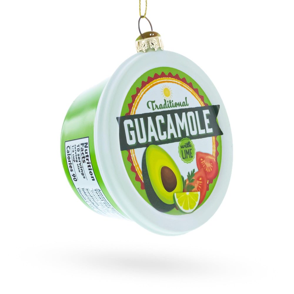 Traditional Guacamole Blown Glass Christmas Ornament  |   Food Food Food