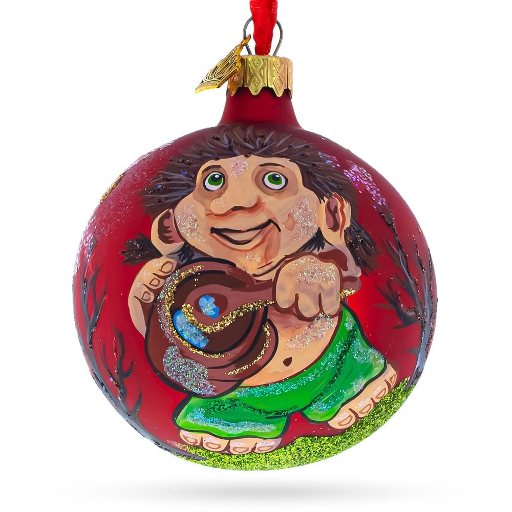 Troll The Cook Blown Glass Ball Christmas Ornament 3.25 Inches  |   Fairy Tales Fairy Tales Fairy Tales