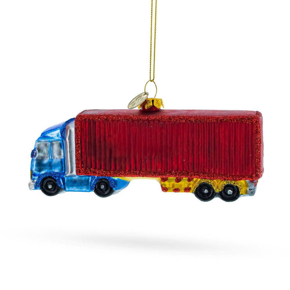 Truck Driver Blown Glass Christmas Ornament  |   Personalized Ornaments Personalized