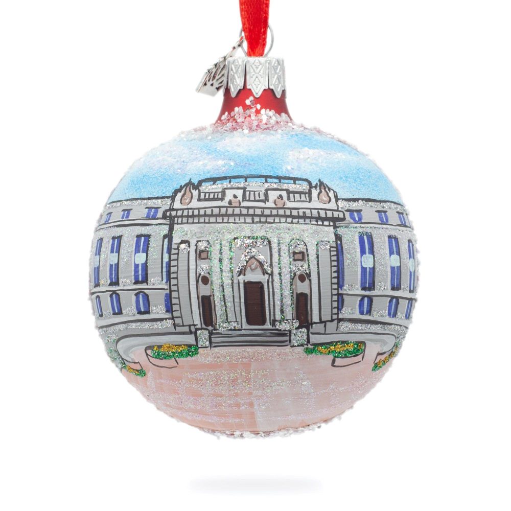 U.S. Naval Academy, Annapolis, Maryland, Usa Glass Ball Christmas Ornament 3.25 Inches  |   Travel Ornaments Travel