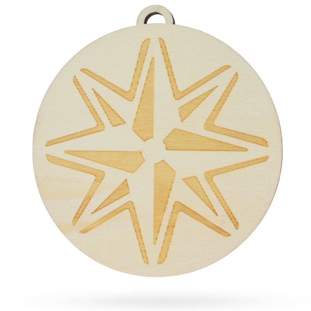 Unfinished Wooden Compass Ornament Cutout Diy Craft 4.2 Inches  |   Unfinished Ornaments Ornaments Unfinished Ornaments