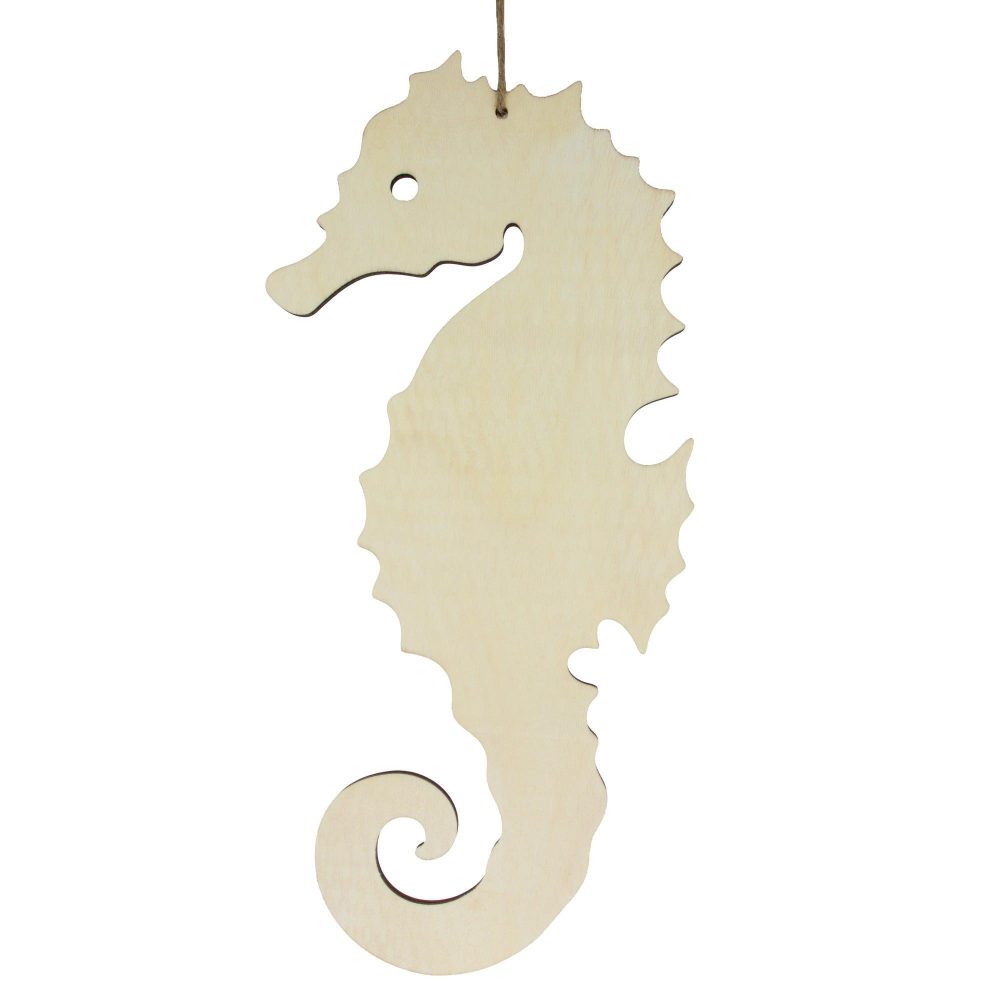 Unfinished Wooden Seahorse Shape Ornament Cutout Diy Craft 11.5 Inches  |   Unfinished Ornaments Ornaments Unfinished Ornaments