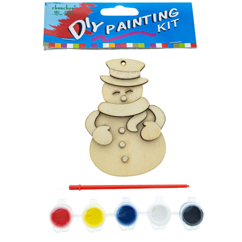 Unfinished Wooden Snowman Christmas Ornament Cutout Diy Craft Kit  |   Unfinished Ornaments Ornaments Unfinished Ornaments