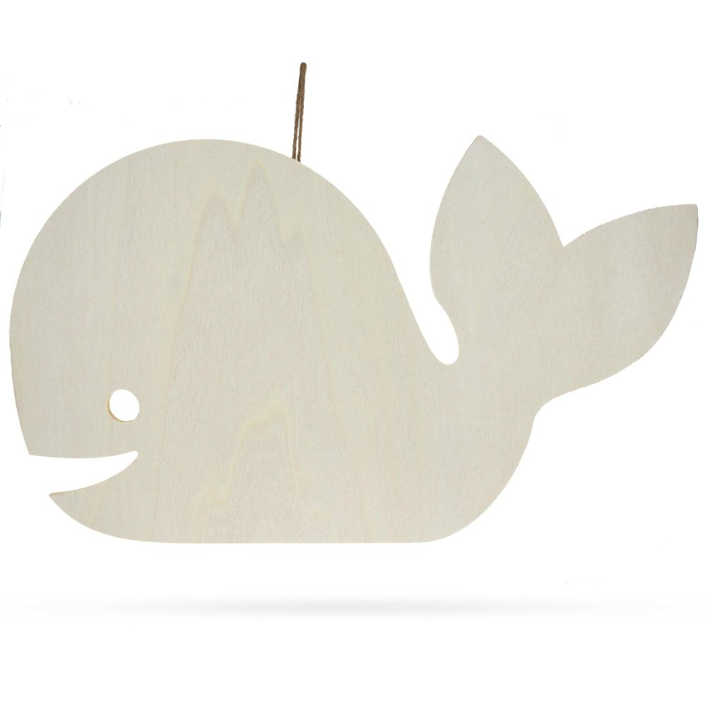 Unfinished Wooden Whale Shape Cutout Diy Craft Ornament 14.5 Inches  |   Unfinished Ornaments Ornaments Unfinished Ornaments