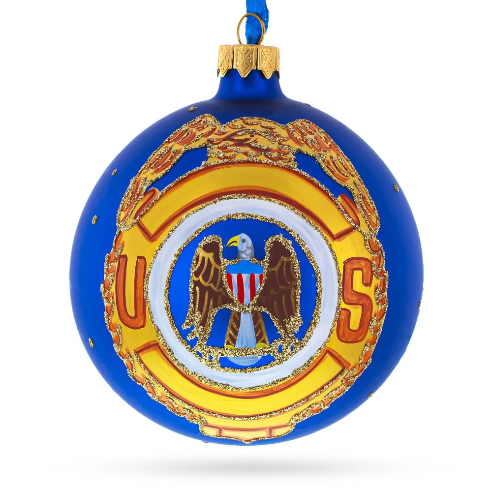 Usa Army Glass Ball Christmas Ornament 4 Inches  |   Military Ornaments Military