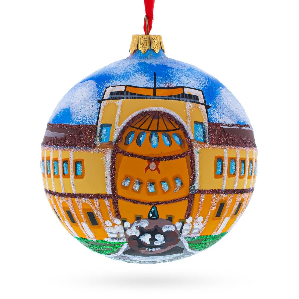 Vatican Museum, Rome Glass Ball Christmas Ornament 4 Inches  |   Travel Ornaments Travel