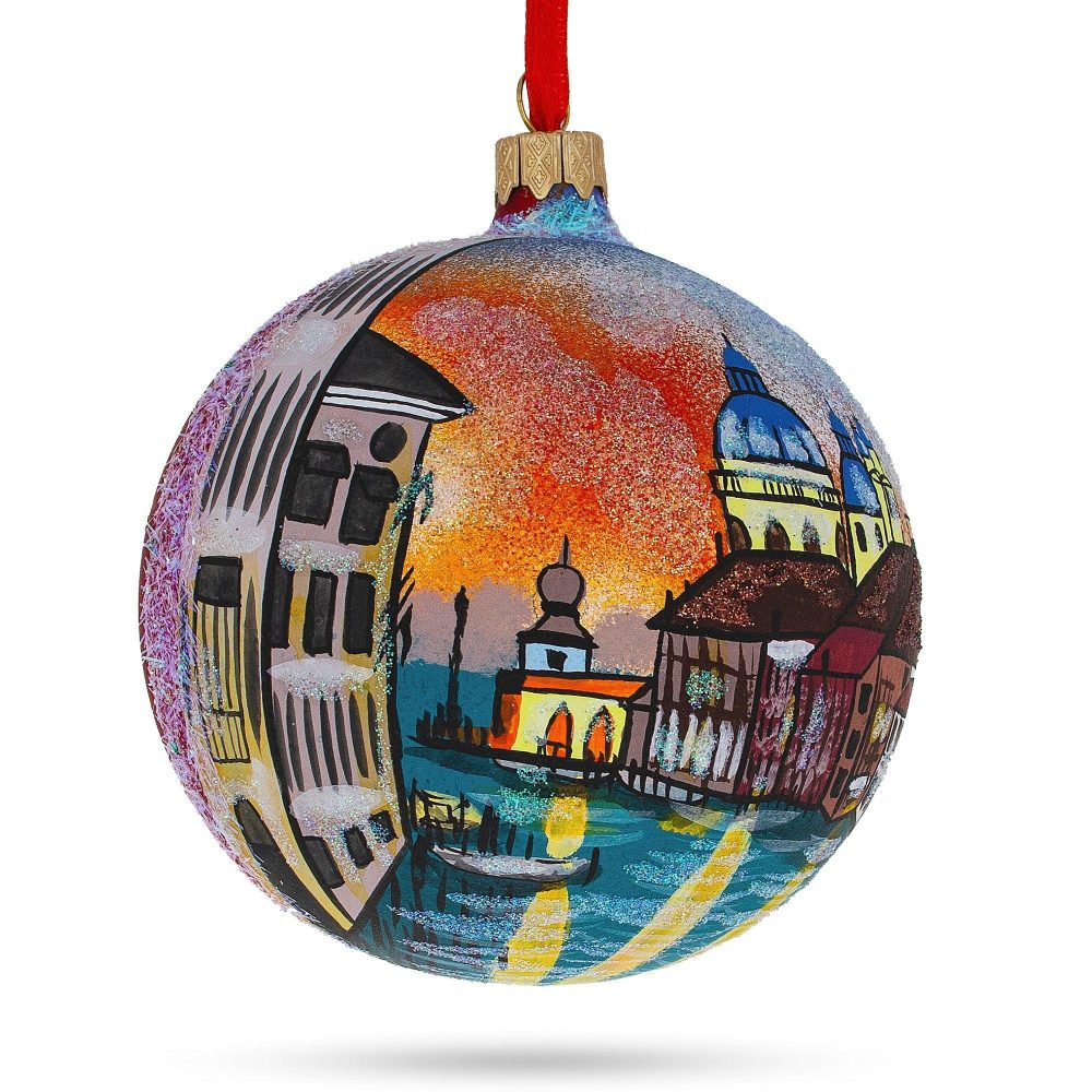 Venetia, Italy Glass Ball Christmas Ornament 4 Inches  |   Travel Ornaments Travel