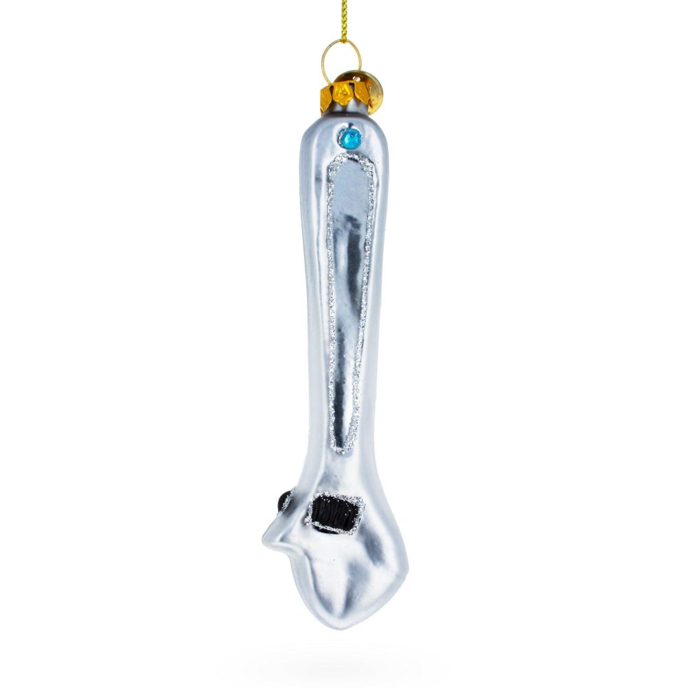 Versatile Adjustable Wrench Blown Glass Christmas Ornament  |   Occupations Occupations Occupations