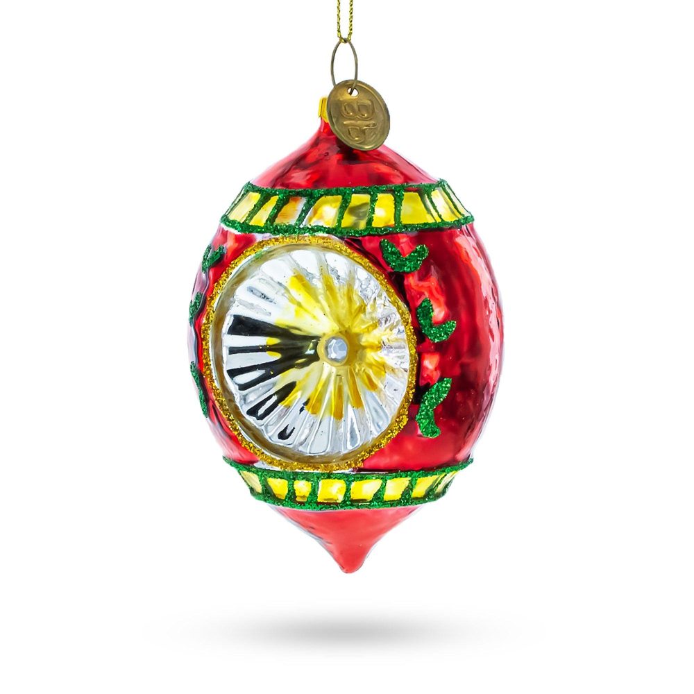 Vintage-Inspired Retro Reflector Glass Christmas Ornament  |   Personalized Ornaments Personalized