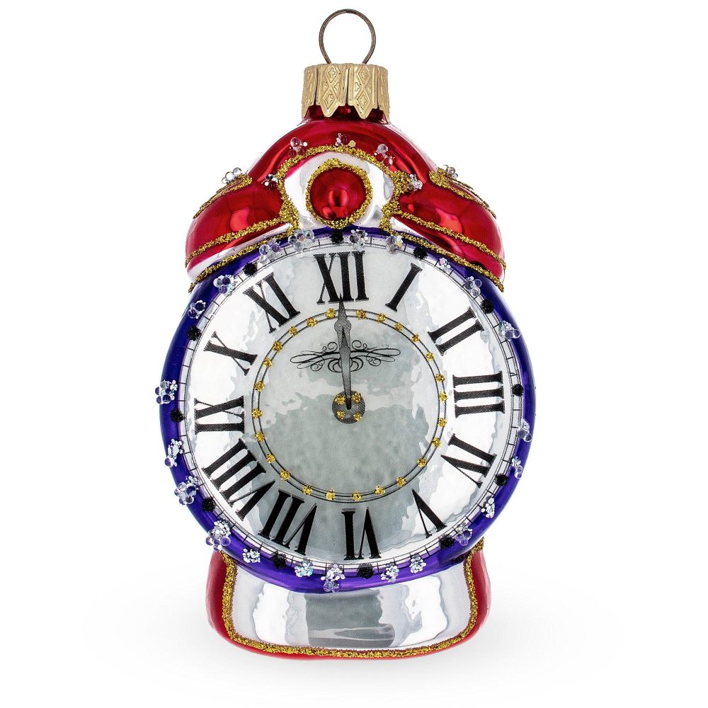 Vintage Style Alarm Clock Mini Glass Christmas Ornament  |   Houseware Houseware Houseware