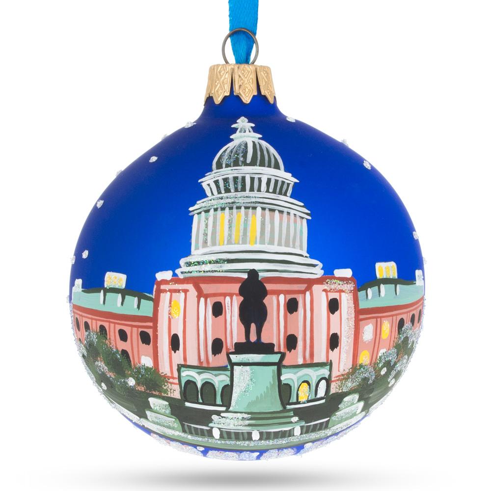 Washington, Dc Glass Ball Christmas Ornament 3.25 Inches  |   Travel Ornaments Travel