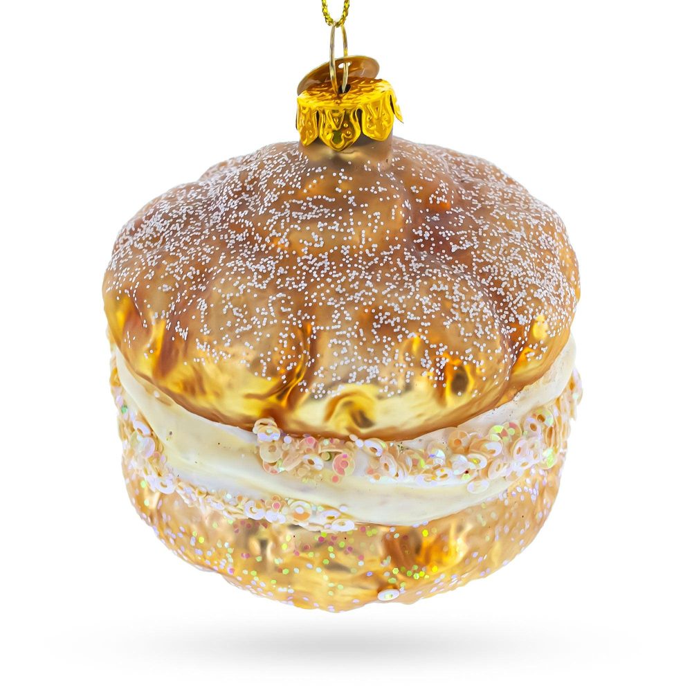 Whipping Cream Pastry Blown Glass Christmas Ornament  |   Food Food Food