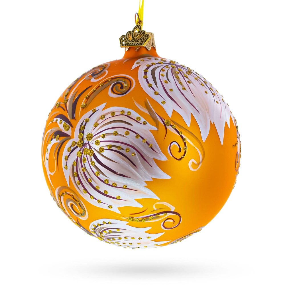 White Adonis Flowers Glass Ball Ornament  |   Flowers Flowers Flowers