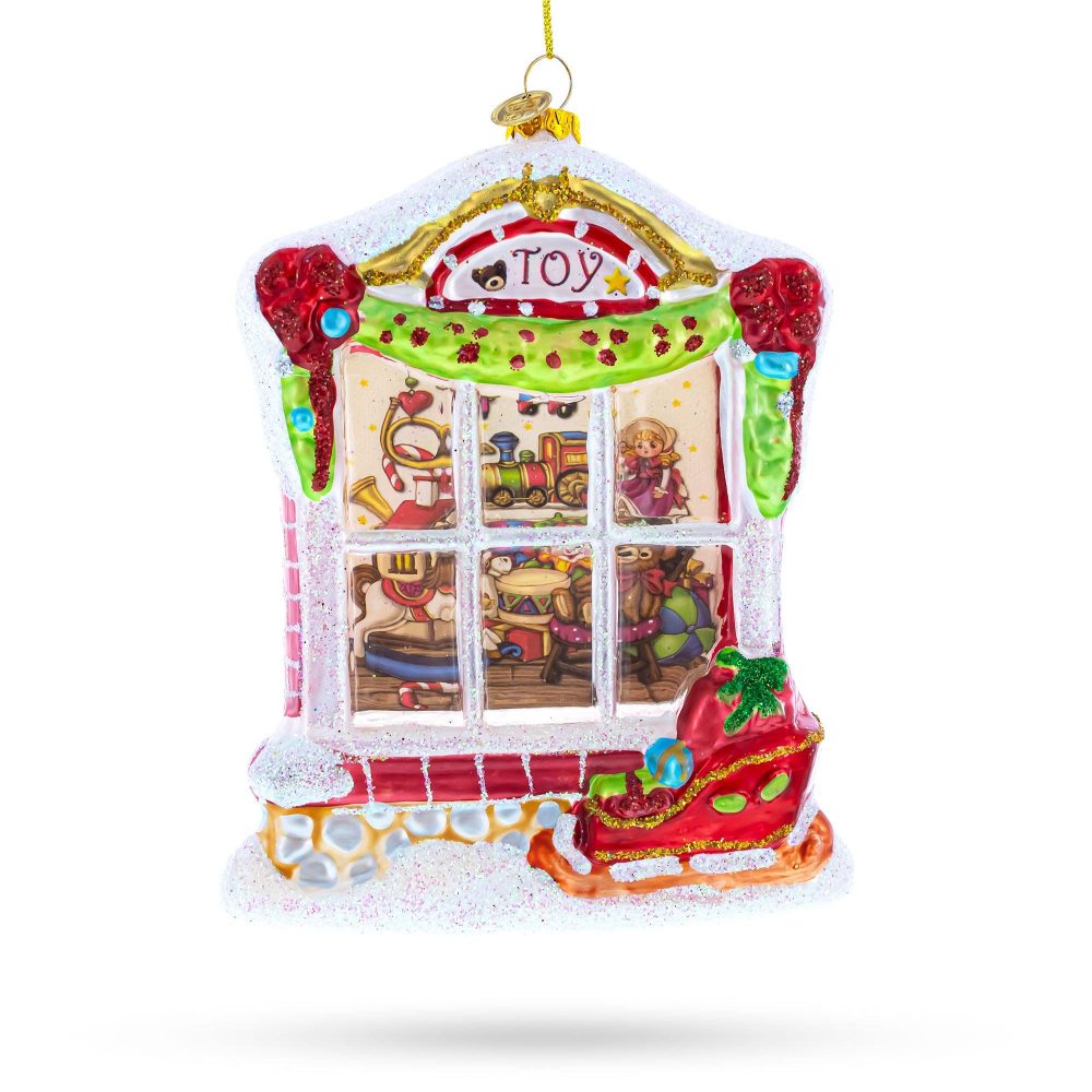 Winter Wonderland Toy House Blown Glass Christmas Ornament  |   Fairy Tales Fairy Tales Fairy Tales