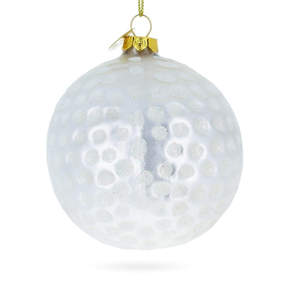 Textured Golf Ball Blown Glass Christmas Ornament  |   Sports Ornaments Sports