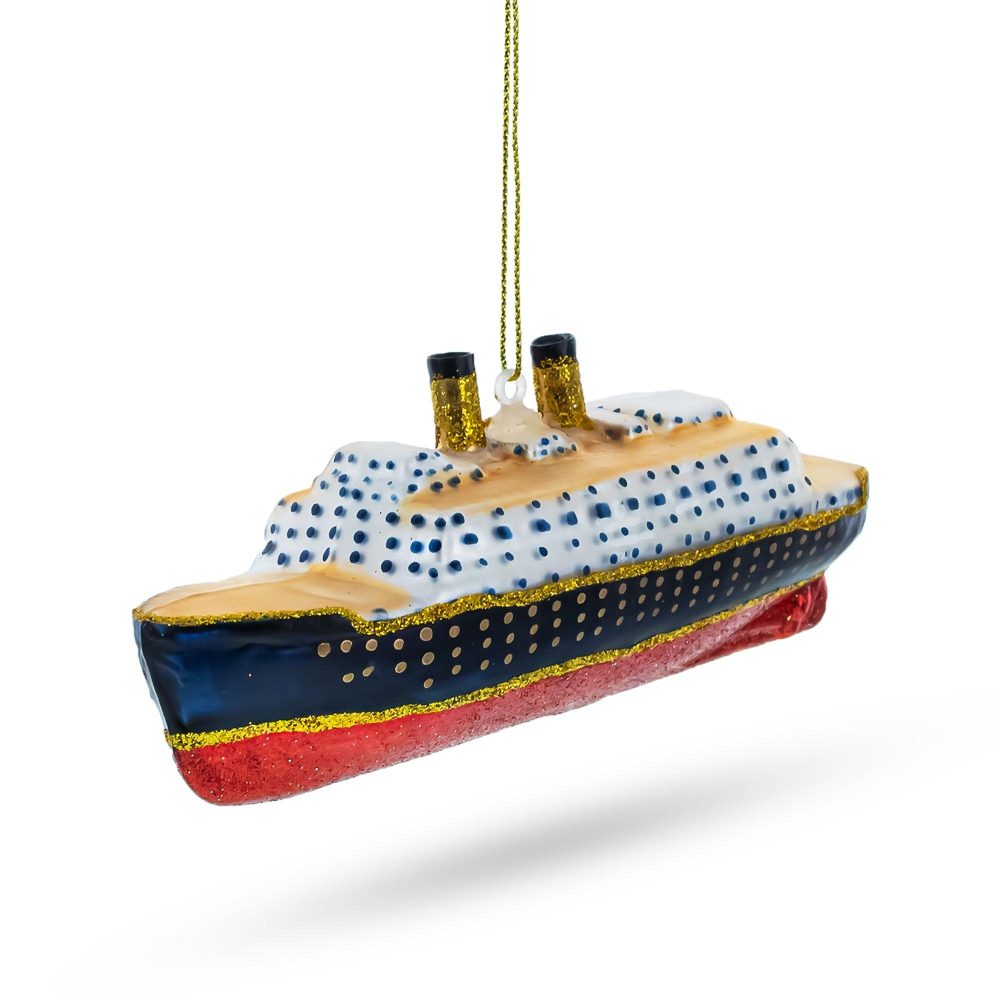 Titanic Ship Blown Glass Christmas Ornament  |   Personalized Ornaments Personalized